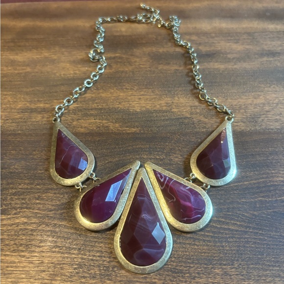 Jewelry - Purple and Gold Bib Necklace
